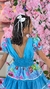 Vestido Caipira - Azul Floral - loja online