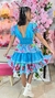 Vestido Caipira - Azul Floral - Mania de Princesa