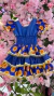 Vestido Caipira - Azul com Girassóis - Mania de Princesa