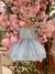 Vestido Flor de Algodão - Azul