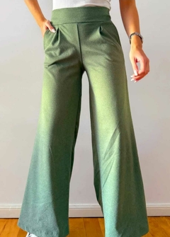 PANTALON PALAZO CON PINZA - TELA DARLON RIB - Urbana.Femme