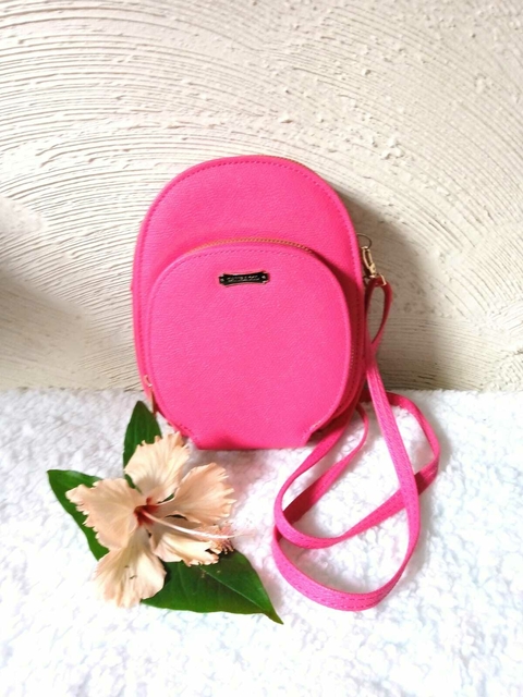 Bolsa Transversal Compacta – Safira Sol (Rosa Pink)