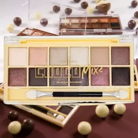 Paleta de Sombras Choco Mix Chocolate Branco - Mia Make