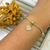 Pulseira Coração com Strass - Banhada a Ouro