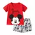 Conjunto informal de moda de 2 unidades para niñas y niños, camiseta + Pantalo