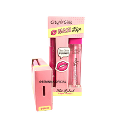 Kit Labial Lápis e Gloss Maxi Lips - City Girls - comprar online