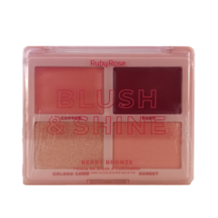 Paleta de Blush e Iluminador Blush & Shine - Ruby Rose