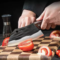 Cuchillo Hacha Curvo Mango de Madera - comprar online