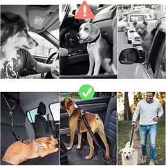 Cinto de segurança para carro 2 em 1 - Focinhos & Garras