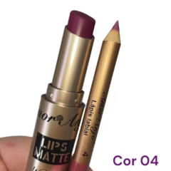 Batom Matte e Lapis de Contorno Labial 2x1 - Amor Anjo - loja online