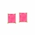 Brinco Dourado de Pedra Retangular Rosa na internet