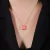 Colar Dourado de Pedra Retangular Rosa - comprar online