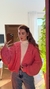 Cardigan Tricot Rosa Chiclete - comprar online