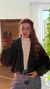 Cardigan Tricot Chumbo na internet