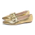 Sapato Dourado com Fivela Metálica - Elegância Reluzente na internet
