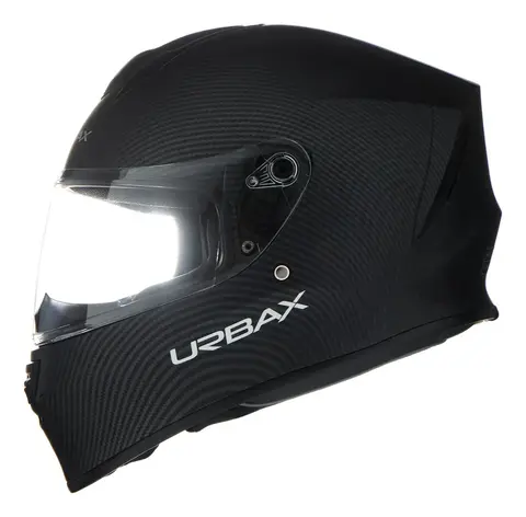 Casco Urbax 018 Mito Complot Negro Mate Simil Carbono