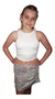 Pollera Glitter frunce Plateada - comprar online