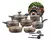 Conjunto De Panelas Antiaderente 10 Peças Teflon Linha Coffe