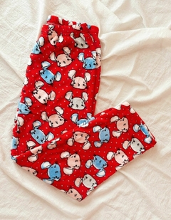 PANTLON TEDDY RATON ROJO