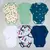 Kit Body para Bebê 6 Pçs Manga Longa Cores e Estampas Variadas (NAC)