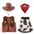 Terno jeans ocidental, roupas de festa de feriado para crianças, roupas cosplay, meninos e meninas, roupas, chapéu de cowboy - loja online