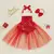 FOCUSNORM-Lantejoula Tule Romper com Arco Headband, Macacão Halter Neck, Lovely Baby Girls Vestido de Natal, Patchwork, 0 a 3 Anos - loja online