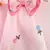 Imagem do Vestido Suspender de Laço Duplo Infantil, Bordado Flor, Malha, Fofo, Verão, Bebé Menina