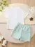 Conjunto Camiseta +Short Verde Água