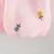 Imagem do Vestido Suspender de Laço Duplo Infantil, Bordado Flor, Malha, Fofo, Verão, Bebé Menina