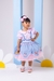 Vestido Tematicos Kids Fazendinha Salopete Jeans TAMANHO:2;COR:Rosa (VESTBNNCLBJNNFAZNSLPJANST2)