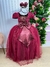 Vestido Enjoy Longo Laura Peito rendado Marsala TAMANHO:10;COR:Falu Red (VESTENJLNGMRSLRDD2T10) - COMPRE AQUI