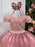 Vestido Enjoy Longo Laura Rose Rendado TAMANHO:10;COR:Tonys Pink (VESTENJLNGROSE2T10)