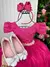 Vestido Enjoy Laura Longo Pink Rendado Tamanho:14;COR:Persian Rose (VESTENJLNGPINK2T14) - COMPRE AQUI