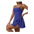 Vestido para tenis con short | Marron claro / Azul - tienda online
