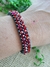 Pulseira Micanga Grafite com Cristal Bordo Furta Cor