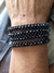 Pulseira Preta Boreal 4 Voltas de Cristais e Miçangas - comprar online