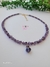 Choker de Cristal e Cascalho Ametista