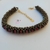 Pulseira Bordô com Bronze de Miçangas e Cristais - Jece Biju Acessórios Finos