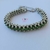 Pulseira de Miçanga com Cristal cor Verde e Prata - comprar online