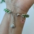 Pulseira de Miçanga com Cristal cor Verde e Prata - Jece Biju Acessórios Finos