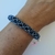 Pulseira Espiral Grafite - Miçangas com Cristais - comprar online