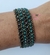 Pulseira Verde com Bronze de Cristal e Miçanga na internet