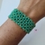 Pulseira Verde com Dourado de Miçanga e Cristal - Jece Biju Acessórios Finos