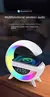 Luminária G RGB Colorida com Relógio, Bluetooth e Lâmpada RGB - loja online