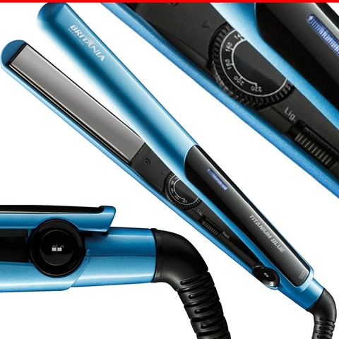 Prancha Chapinha Titanium Profissional Original Britânia Blue