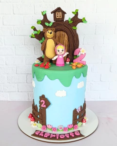 Gracias Vero, te quedo increible la Torta, aparte riquisima. Mi bebita la mas feliz con su Torta de Masha!!