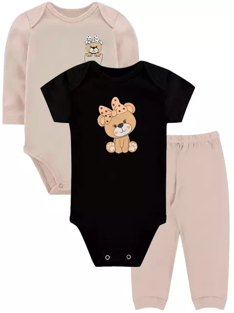 Kit Body Bebê Menina Urso - Somos Coruja - comprar online