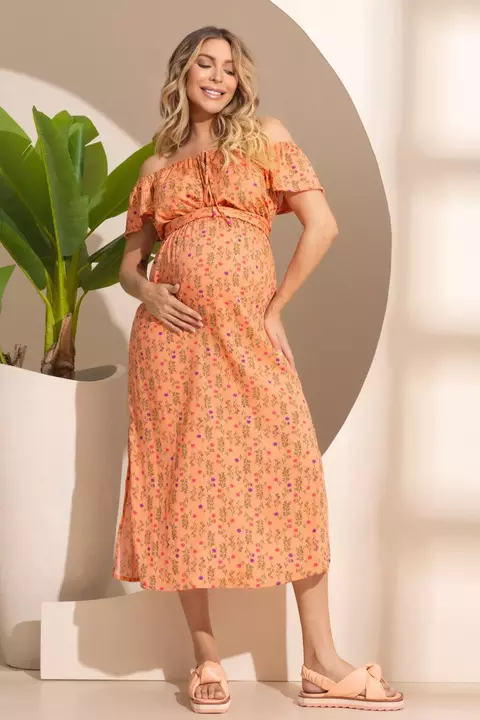 Vestido Midi Decote - A Gestante
