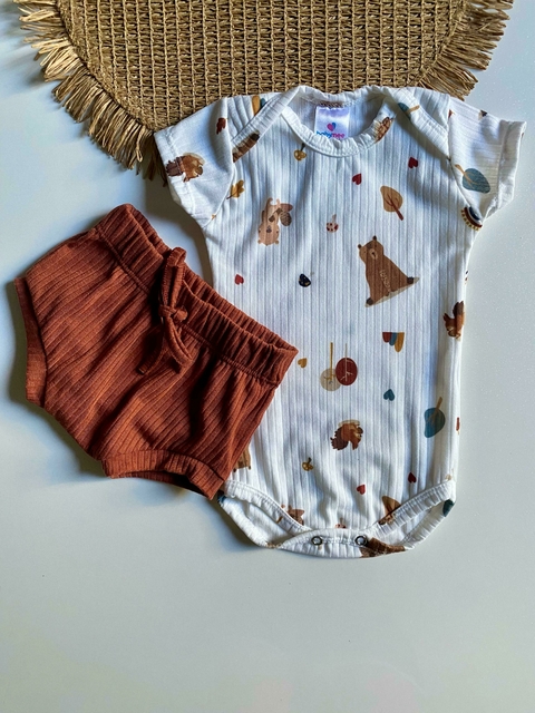Body e Tapa Fralda Bebê Esquilo - Babymee