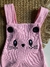 Jardineira Romper Bebê Bordado Rosa - Baby Mee - comprar online